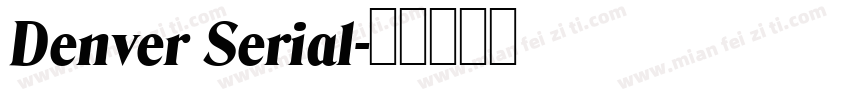 Denver Serial字体转换